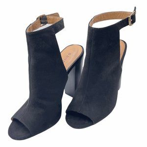 BAMBOO Embark 03M Chunky Heel Open Back Peep Toe Size 5.5